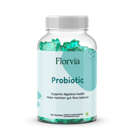 FLORVIA Probiotic Gummies with 1.5 Billion CFU for Digestive Wellness – 60 Gummies