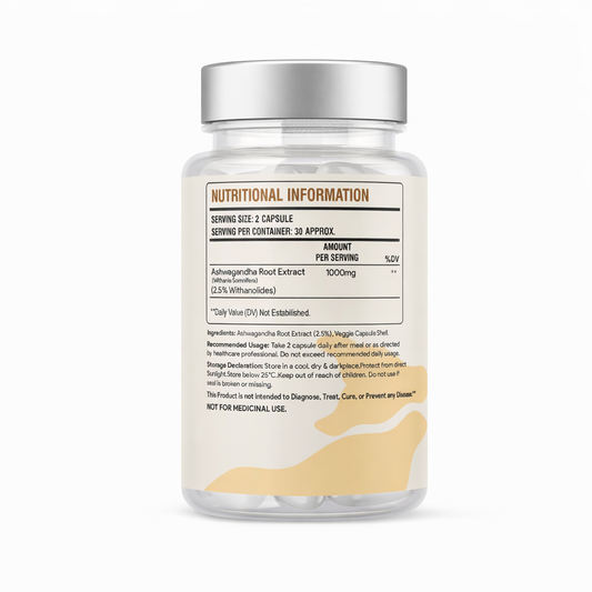 FLORVIA Ashwagandha Capsules for Stress Relief, Energy, Sleep & Mental Wellness – 60 Capsules