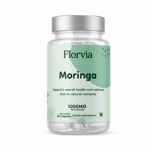FLORVIA Moringa Capsules for Energy, Immunity, Brain Health & Daily Wellness – 60 Capsules